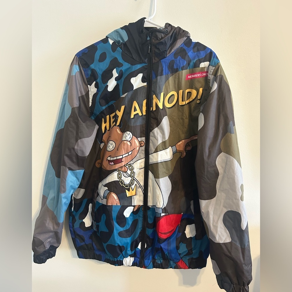Members Only x Nickelodeon “Hey Arnold!” Camo Windbreaker Jacket